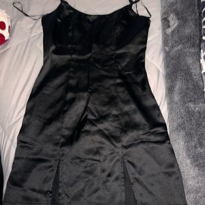 Black slip dress